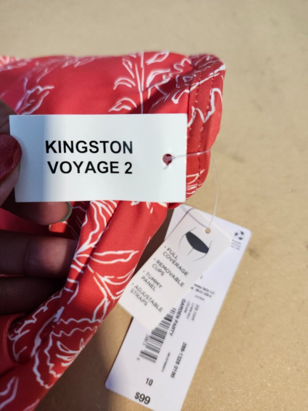Liz Claiborne “Kingston Voyage” Coral‑Pink Floral Swim Dress – Size 10 (NWT) - Picture 11 of 12